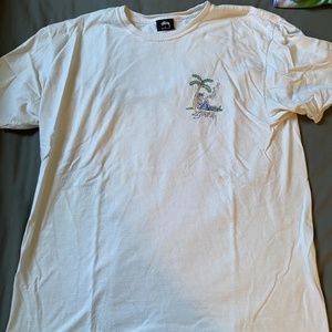 Stussy Palm Tree Smoking T-Shirt Size Large